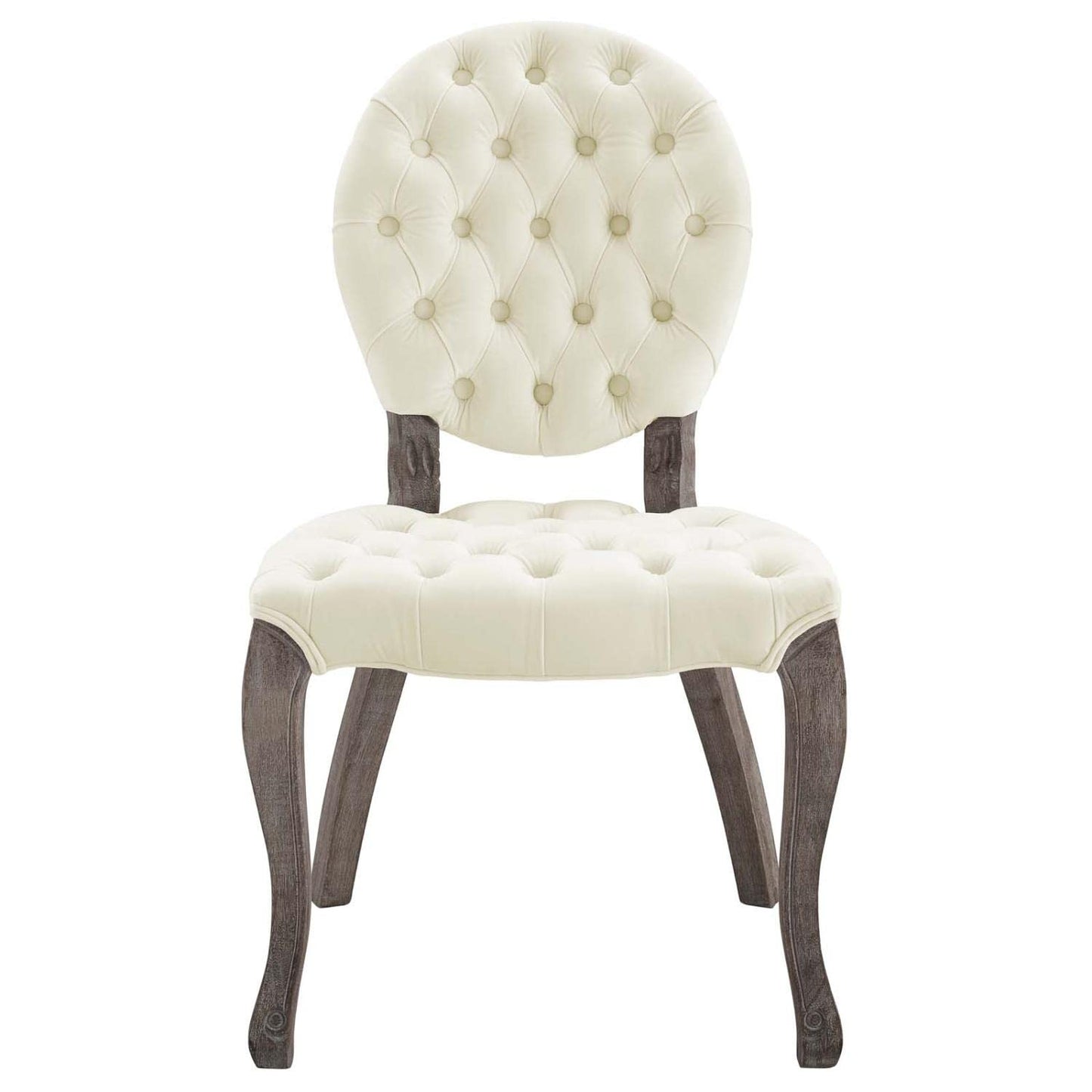 home office desk chairs | CasaFoyer Exhibit French Vintage Performance Velvet Dining Side Chair | Parisian Elegance | Farmhouse Charm | Stain-Resistant | Fully Assembled | Ivory | casafoyer.myshopify.com