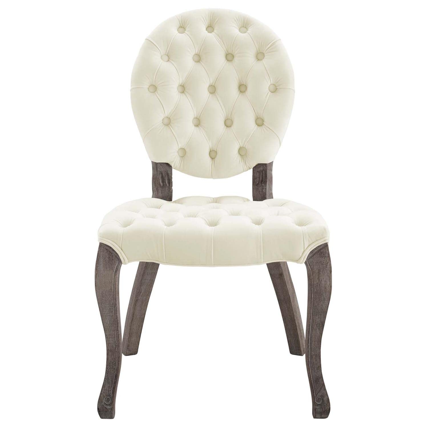 home office desk chairs | CasaFoyer Exhibit French Vintage Performance Velvet Dining Side Chair | Parisian Elegance | Farmhouse Charm | Stain-Resistant | Fully Assembled | Ivory | casafoyer.myshopify.com