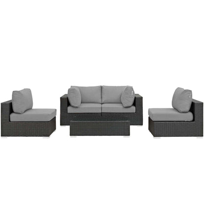 kitchen and dining room sets | CasaFoyer Sojourn Outdoor Patio Furniture Set | Sunbrella Cushions | Synthetic Rattan | UV Protection | Aluminum Frame | Coffee Table, Chairs, Corners | casafoyer.myshopify.com