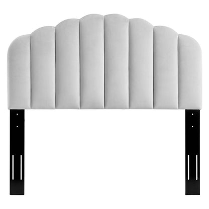 headboards | CasaFoyer Veronique Channel Tufted Scalloped Performance Velvet King/California King Headboard | Timeless Vintage Glamour | Stain-Resistant Upholstery | Adjustable Height | Elegant Design | casafoyer.myshopify.com