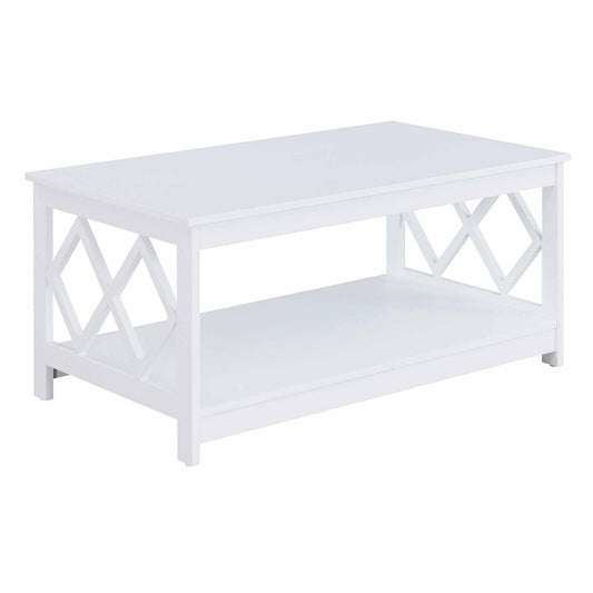 TABLE | Ergode Diamond Coffee Table with Shelf | Contemporary Design | Spacious Tabletop | Diamond Cutouts | Durable Construction | Easy Cleaning | Versatile Placement | casafoyer.myshopify.com