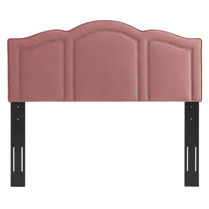 headboards | CasaFoyer Cecilia Performance Velvet King/California King Headboard | Glamorous Deco Style with Nailhead Trim | Stain-Resistant Velvet | Height-Adjustable | Easy Assembly | Teal | casafoyer.myshopify.com