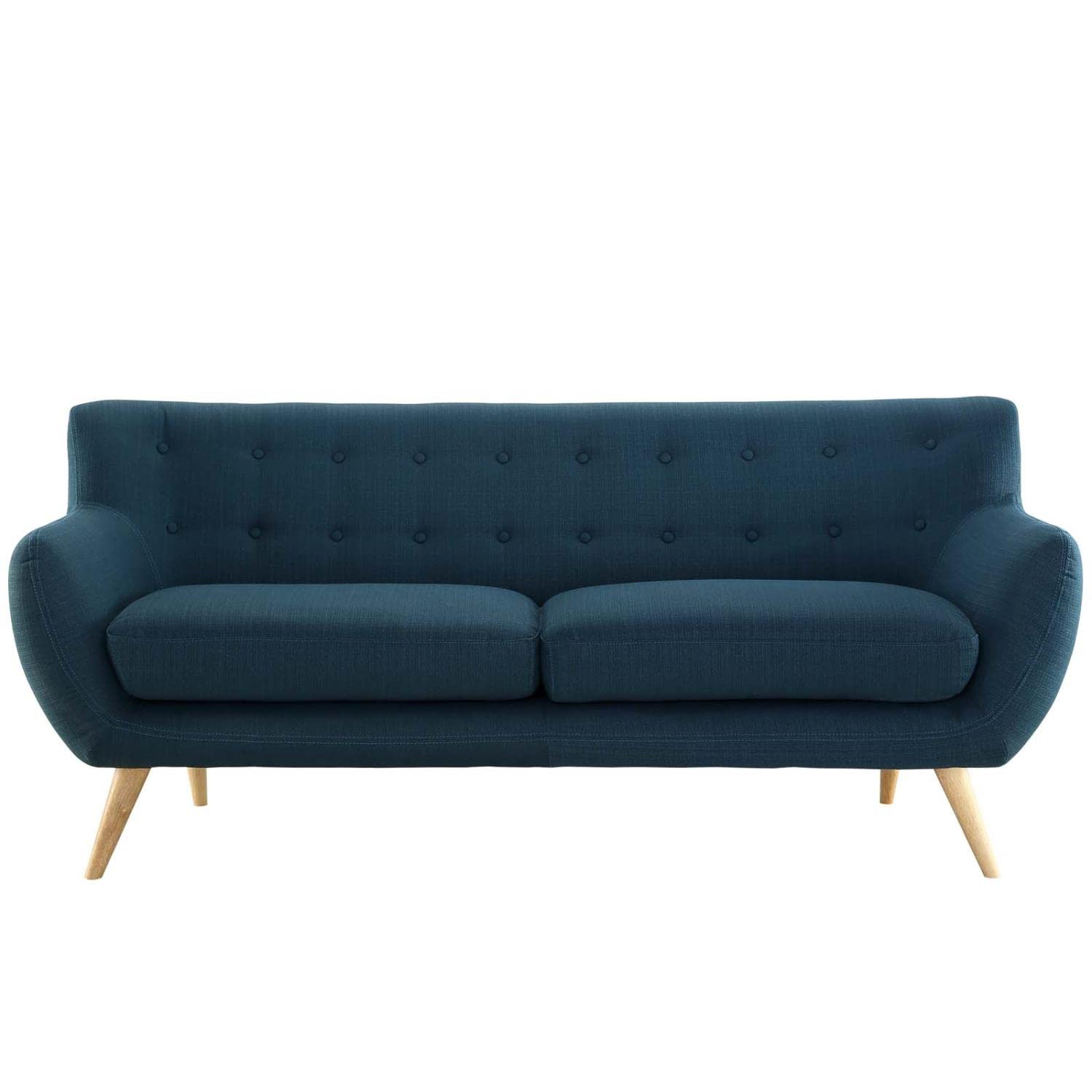 Sofa & chair Sets | Remark Mid-Century Modern Loveseat | Elegant & Comfortable Sofa | Organic Design | Natural Wood Legs | Polyester Upholstery | Finely Stitched Buttons | casafoyer.myshopify.com