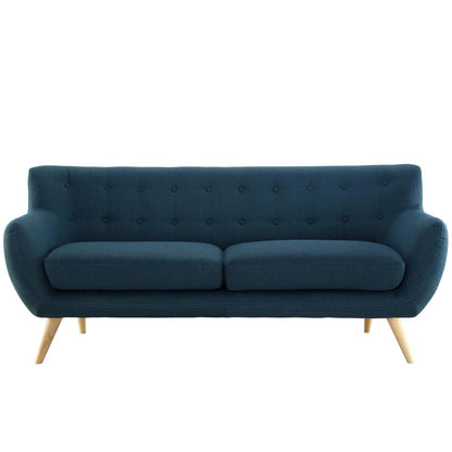 Sofa & chair Sets | Remark Mid-Century Modern Loveseat | Elegant & Comfortable Sofa | Organic Design | Natural Wood Legs | Polyester Upholstery | Finely Stitched Buttons | casafoyer.myshopify.com