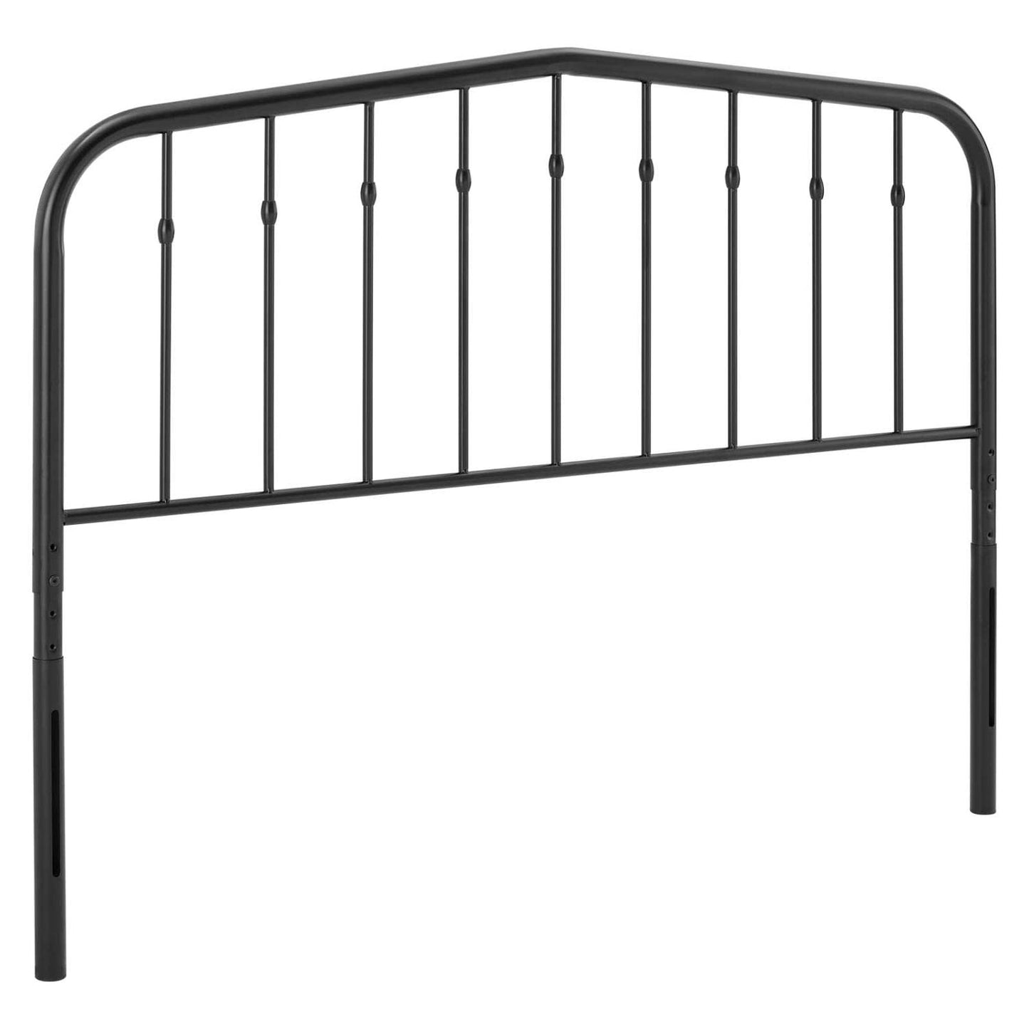 Bed | CasaFoyer Lennon Metal Queen Headboard | Cottage Farmhouse Design | Sleek Silhouette | Trendy Spindles | Durable Iron | Powder-Coated Finish | 7 Mounting Positions | casafoyer.myshopify.com