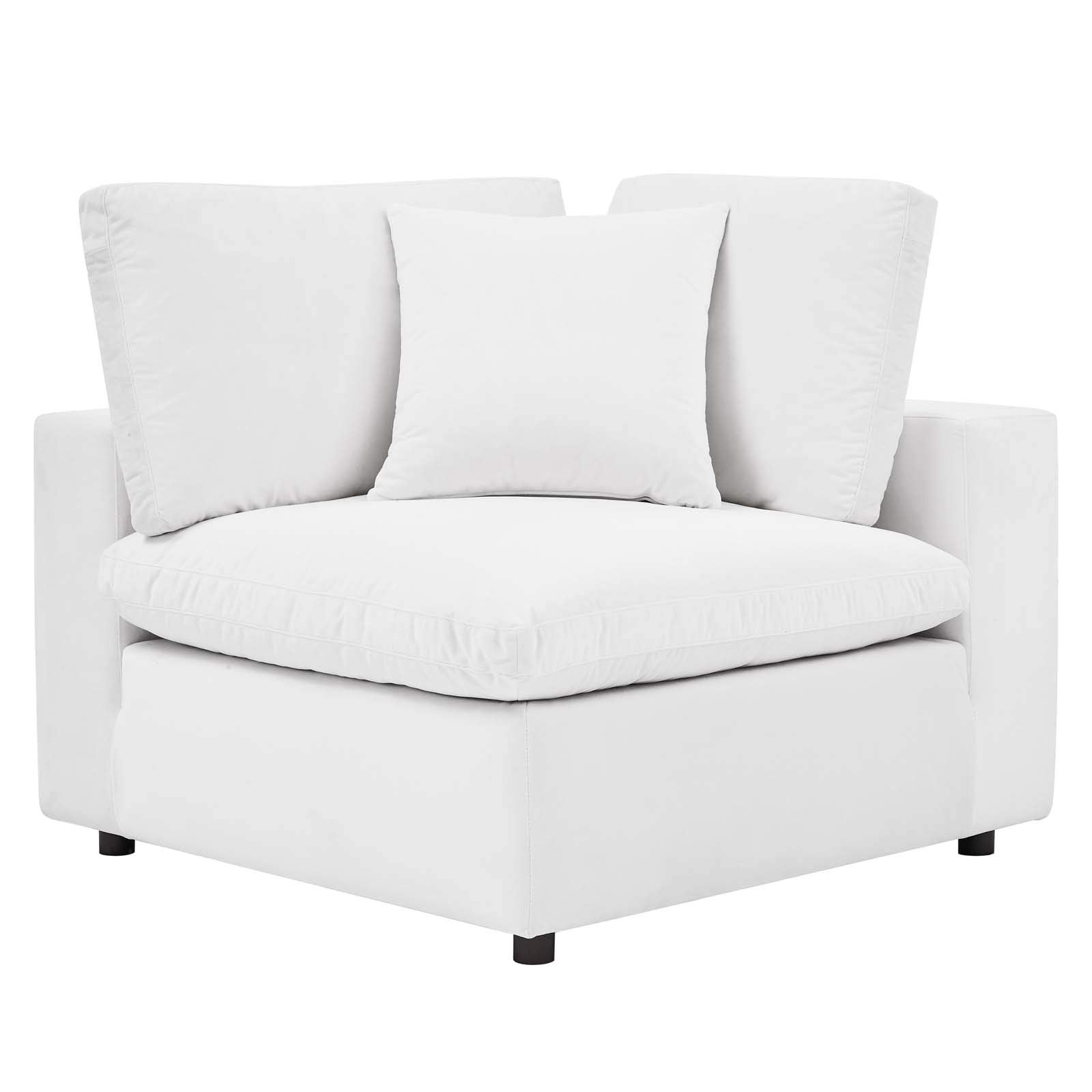 sofas | CasaFoyer Commix | Plush Comfort | Sleek Design | Stain-Resistant Velvet | Solid Wood Frame | 5-Piece Set | White | casafoyer.myshopify.com