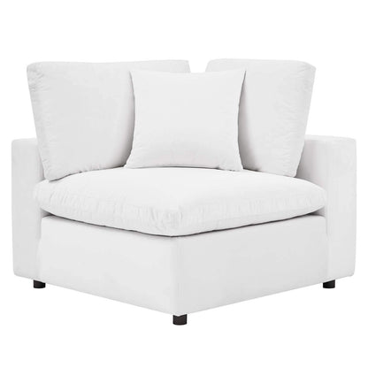 sofas | CasaFoyer Commix | Plush Comfort | Sleek Design | Stain-Resistant Velvet | Solid Wood Frame | 5-Piece Set | White | casafoyer.myshopify.com