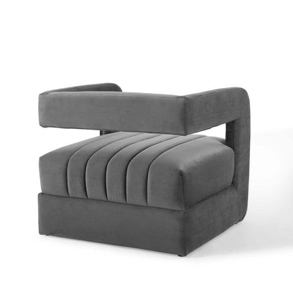 home office desk chairs | CasaFoyer Range Channel Tufted Performance Velvet Accent Armchair | Elegant, Modern Design | Stain-Resistant Upholstery | Vintage Touch | Plush Foam Padding | 440 lbs Weight Capacity | casafoyer.myshopify.com