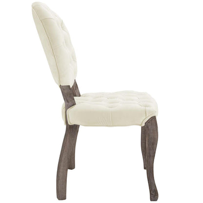 home office desk chairs | CasaFoyer Exhibit French Vintage Performance Velvet Dining Side Chair | Parisian Elegance | Farmhouse Charm | Stain-Resistant | Fully Assembled | Ivory | casafoyer.myshopify.com