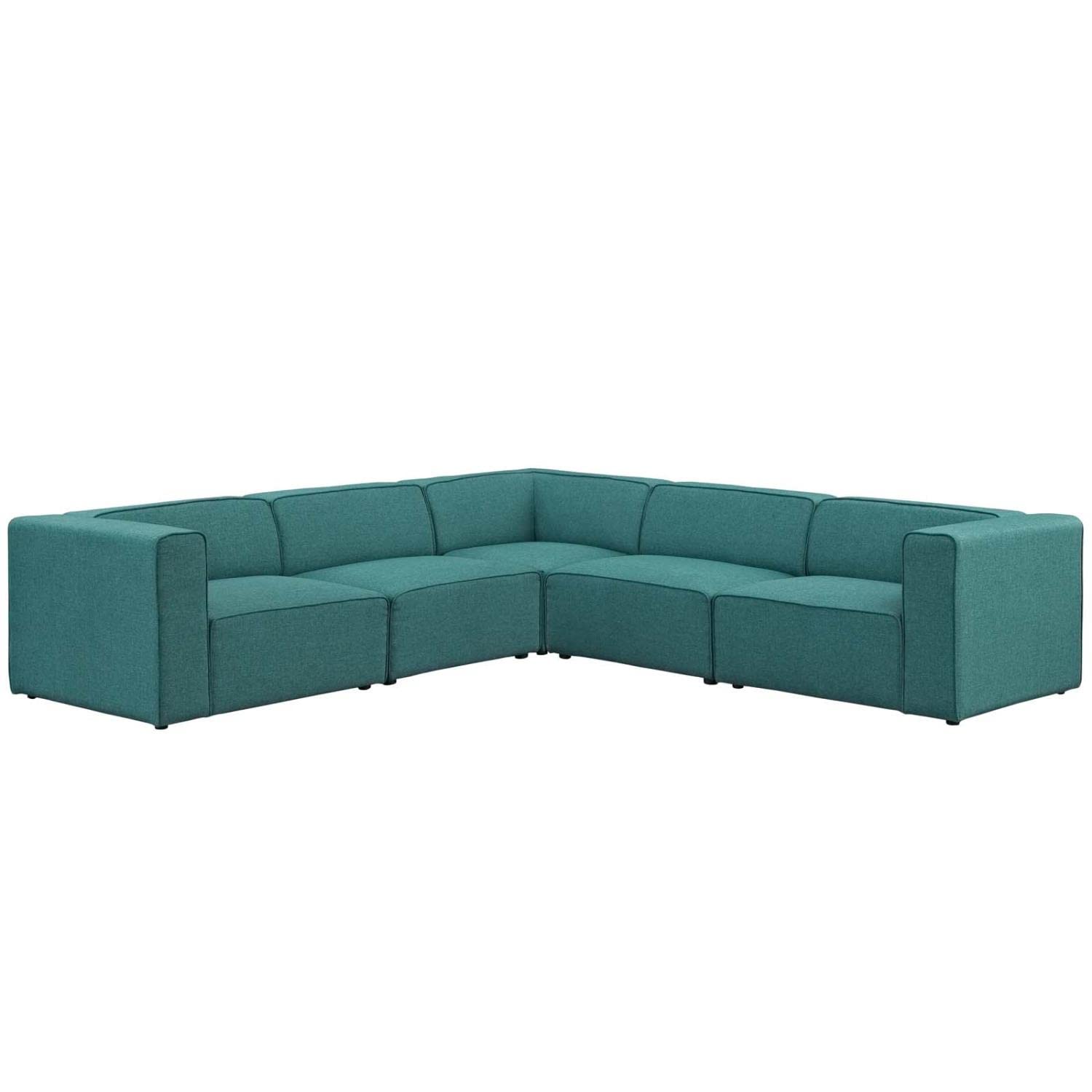kitchen and dining room sets | CasaFoyer Mingle | 5-Piece Sectional Sofa Set | Stylish, Spacious, and Comfortable | Teal | Ideal for Contemporary Living or Lounge Spaces | casafoyer.myshopify.com
