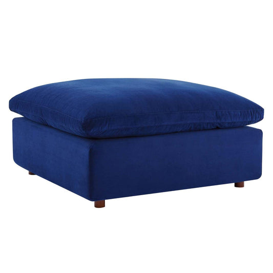 OTTOMAN | CasaFoyer Commix Ottoman | Cozy & Stylish | Stain-Resistant Velvet | Solid Wood Construction | Foam Padded Cushions | Overstuffed Down Feather | Perfect for Lounging | 331 lbs Capacity | Plastic Foot Glides | casafoyer.myshopify.com