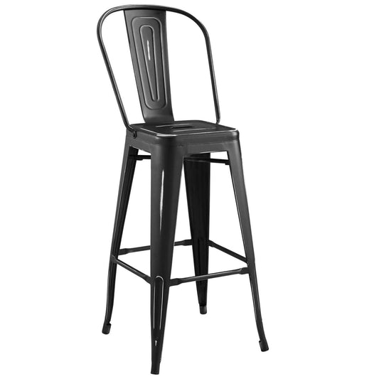 home office desk chairs | CasaFoyer Promenade Bar Stool | Vintage Powder Coated Steel | Classic Bistro Charm | Industrial Modern Design | Mix & Match for Dynamic Eating Space | casafoyer.myshopify.com
