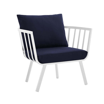 kitchen and dining room sets | CasaFoyer Riverside Outdoor Patio Aluminum Sofa Set | Coastal Design | UV-Resistant Cushions | Sturdy Frame | Scratch-Resistant Table | 5 Piece Set | casafoyer.myshopify.com
