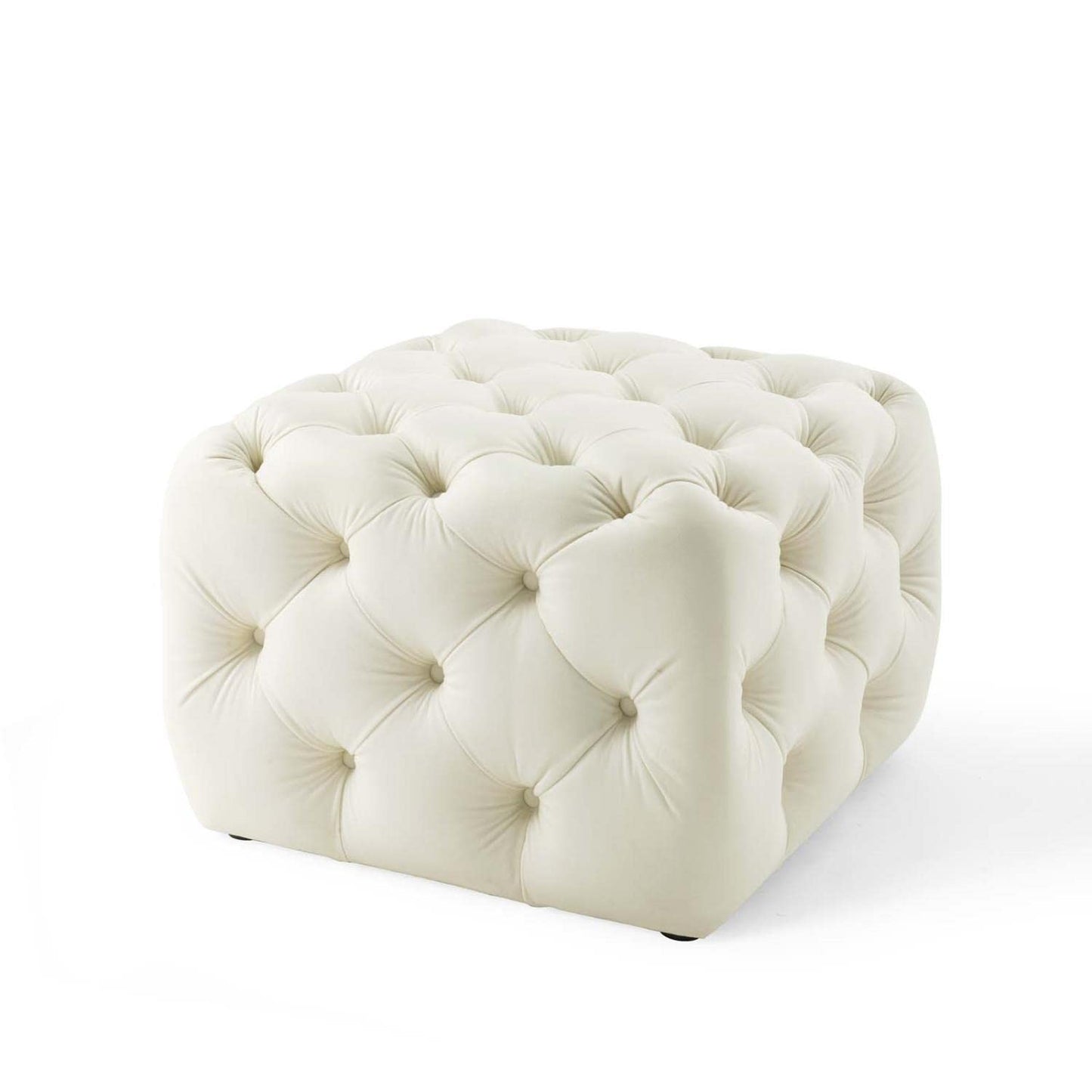 ottomans | CasaFoyer Amour Tufted Button Square Ottoman | Luxurious Stain-Resistant Velvet | Glamorous & Versatile | 500 lbs Weight Capacity | casafoyer.myshopify.com