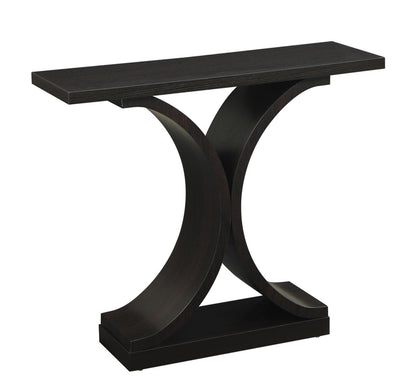 TABLE | Ergode Newport Infinity Console Table | Sleek & Sophisticated Design | Ideal for Showcasing Collectibles & Keys | Exquisite Wood Grain Finish | casafoyer.myshopify.com