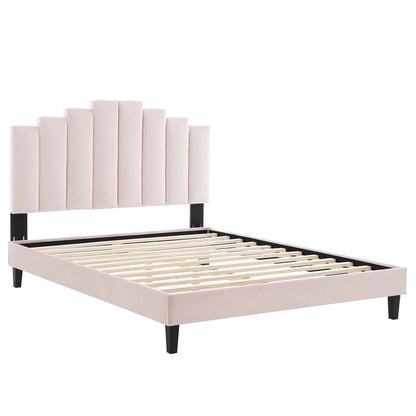 adjustable bed bases | CasaFoyer Elise Performance Velvet Full Platform Bed | Luxurious Glam Deco Style | Stain-Resistant Velvet | Foam Padding | Sturdy Support | Easy Assembly | Pink | casafoyer.myshopify.com