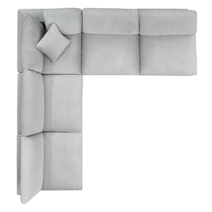 kitchen and dining room sets | CasaFoyer Commix Sectional Sofa | Cozy & Relaxing Haven | Stain-Resistant Velvet | Solid Wood Construction | Plush Comfort | Duck Down Cushions | 5-Piece Set | casafoyer.myshopify.com