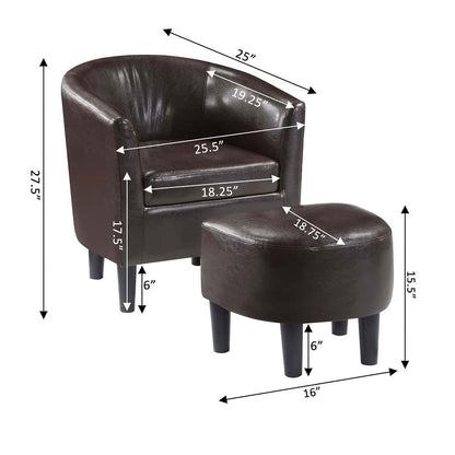 Chair | CasaFoyer Take a Seat Churchill Accent Chair with Ottoman | Ultimate Comfort & Style | Durable Poplar Plywood Frame | High-Density Foam Cushion | Easy Maintenance | Cozy by the Fireplace | casafoyer.myshopify.com