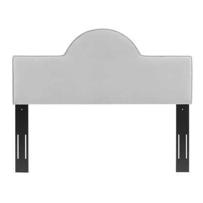 Bed | CasaFoyer Dawn Performance Velvet Twin Headboard | Enhance Ambiance, Luxury & Comfort | Adjustable Height | Stain-Resistant | Easy Assembly | Light Gray | casafoyer.myshopify.com