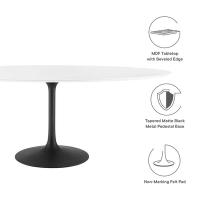 patio dining tables | CasaFoyer Lippa 78 Oval Dining Table | Iconic Modern Design | Chip-Resistant Finish | Timeless Style | casafoyer.myshopify.com