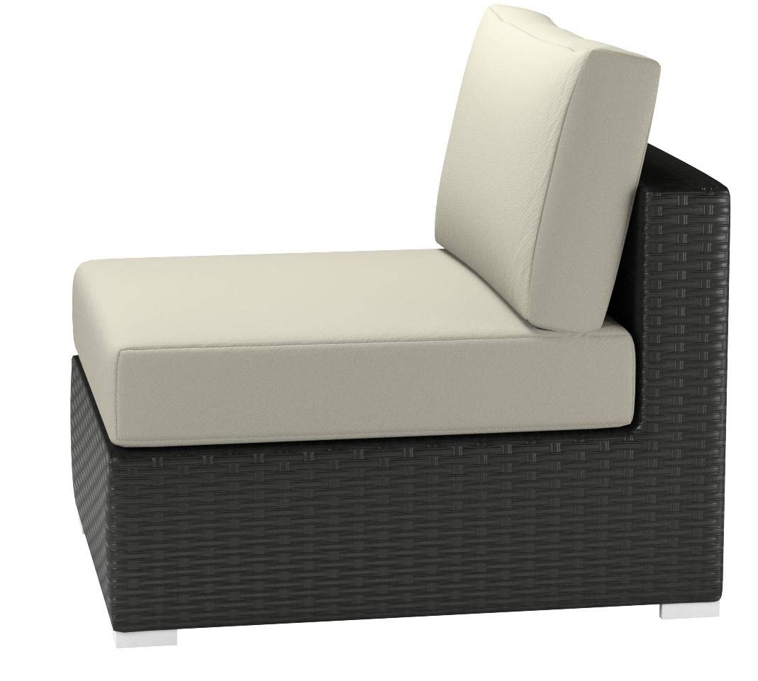 executive chairs | Sojourn Outdoor Patio Armless Chair | Sunbrella Fabric | Synthetic Rattan | UV Protection | Aluminum Frame | Ideal for Patio, Backyard, Poolside | casafoyer.myshopify.com