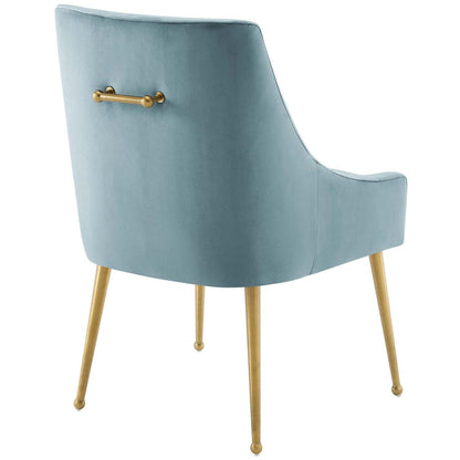 home office desk chairs | CasaFoyer Discern Performance Velvet Dining Chair | Elegant Design | Stain-Resistant Upholstery | Dense Foam Padding | Brushed Gold Legs | Versatile for Any Space | Non-Marking Foot Caps | casafoyer.myshopify.com