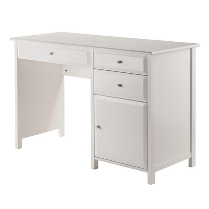 DESK | Ergode  Delta Writing Desk | Sleek & Modern | Cabinet & Drawers | White Finish | Easy Assembly | 47.24 W x 20.24 D x 30.71 H | casafoyer.myshopify.com