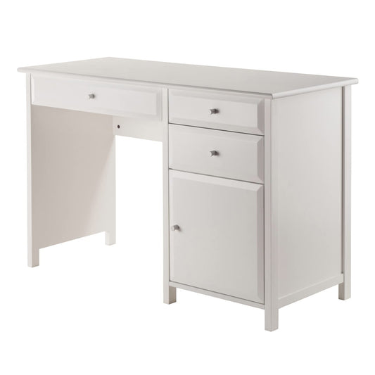 DESK | Ergode  Delta Writing Desk | Sleek & Modern | Cabinet & Drawers | White Finish | Easy Assembly | 47.24 W x 20.24 D x 30.71 H | casafoyer.myshopify.com