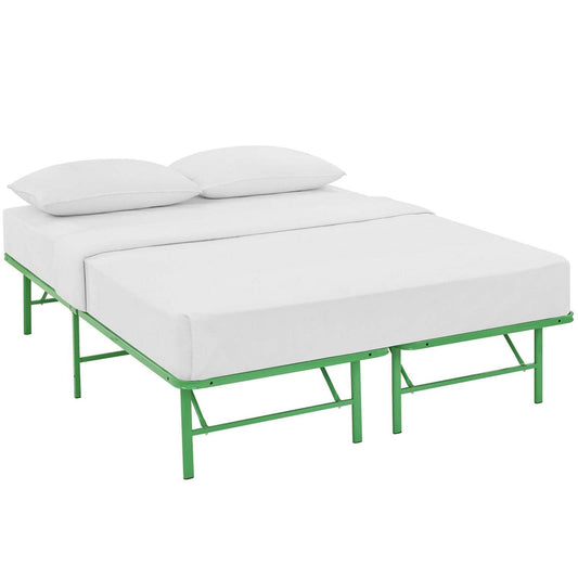 Bed | CasaFoyer Horizon Metal Bed Frame | Durable Stainless Steel | 14 Storage Space | Supports 1300 lbs | Folds Away | No Box Spring Needed | Non-Marking Foot Caps | Compatible with Various Mattress Types | Easy Assembly | Queen Size | casafoyer.myshopify.com