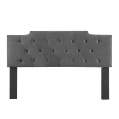 Bed | CasaFoyer Juliet Tufted Performance Velvet Full/Queen Headboard | Vintage Elegance | Diamond Button Tufting | Plush Padding | Stain-Resistant | Height-Adjustable | casafoyer.myshopify.com