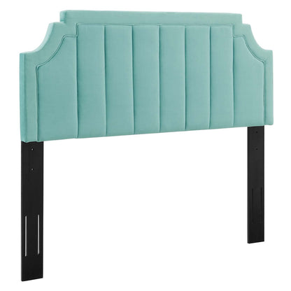 headboards | CasaFoyer Alyona Channel Tufted Performance Velvet King/California King Headboard | Glam Deco Style | Vintage Modern Elegance | Soft Stain-Resistant Velvet | Adjustable Fit | Easy Assembly | casafoyer.myshopify.com