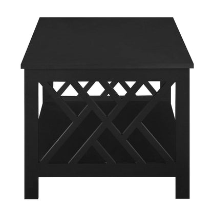 TABLE | Ergode Titan Coffee Table | Geometric Side Panels | Open-Concept Shelf | Durable MDF Construction | Non-Toxic Paint Finish | Titan Collection | casafoyer.myshopify.com