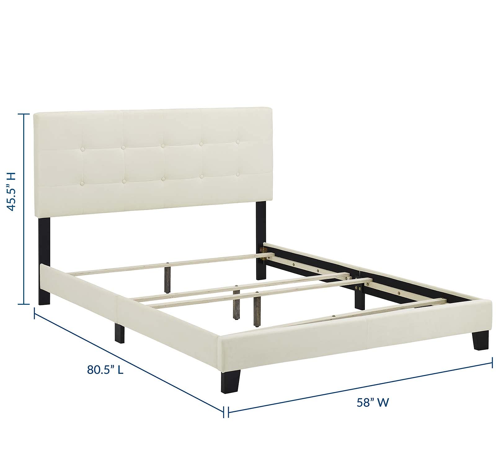 bed frames | CasaFoyer Amira Performance Velvet Full Platform Bed | Cozy & Stylish | Stain-Resistant Upholstery | Button-Tufted Headboard | Wood Frame | Accommodates Various Mattresses | Elegant Addition to Bedroom Decor | Box Spring Required | 800 lbs Weight Capacity | casafoyer.myshopify.com