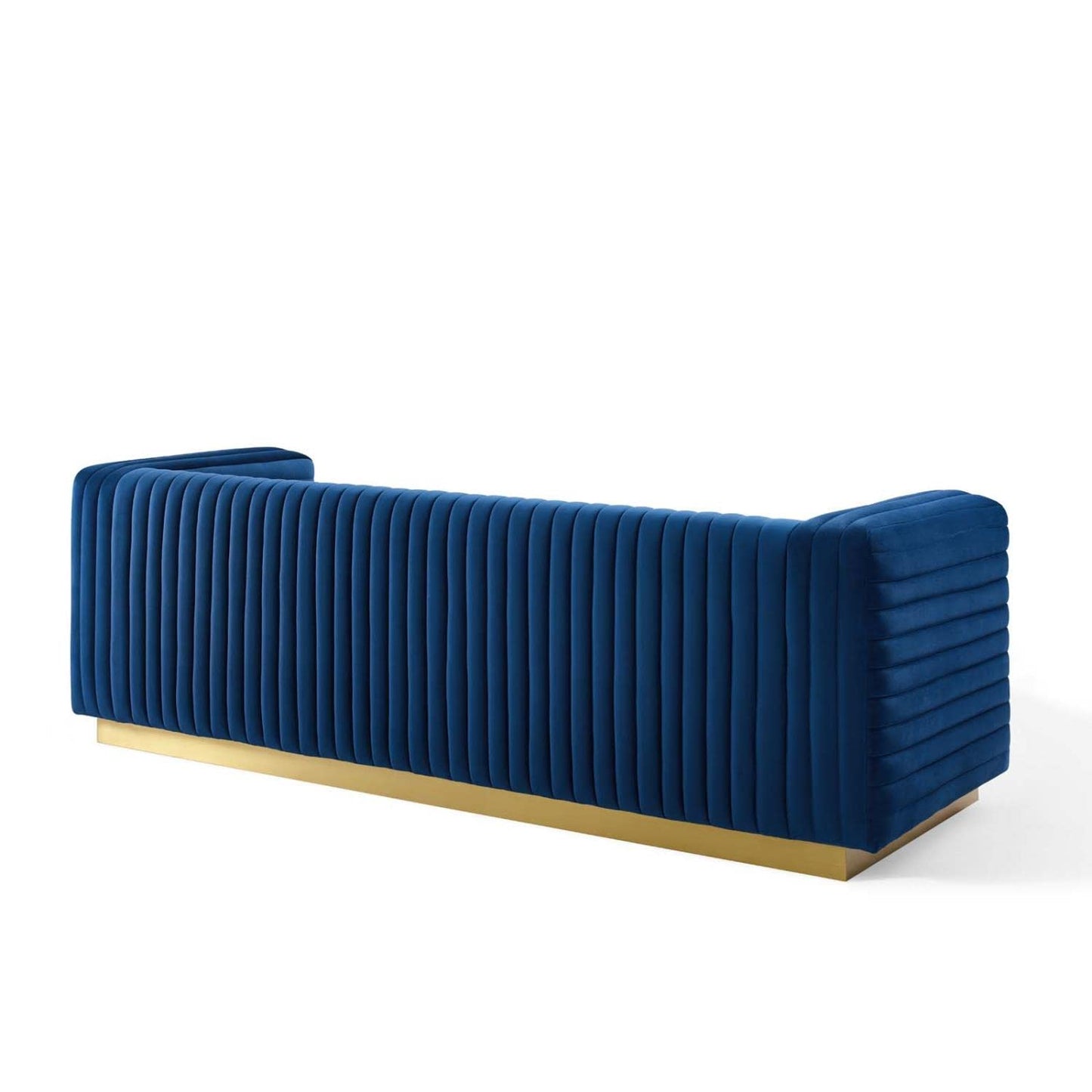 home office desk chairs | CasaFoyer Charisma Channel Tufted Performance Velvet Sofa | Vintage Glamour Design | Stain-Resistant Fabric | Luxurious Seating | Gold Stainless Steel Base | casafoyer.myshopify.com