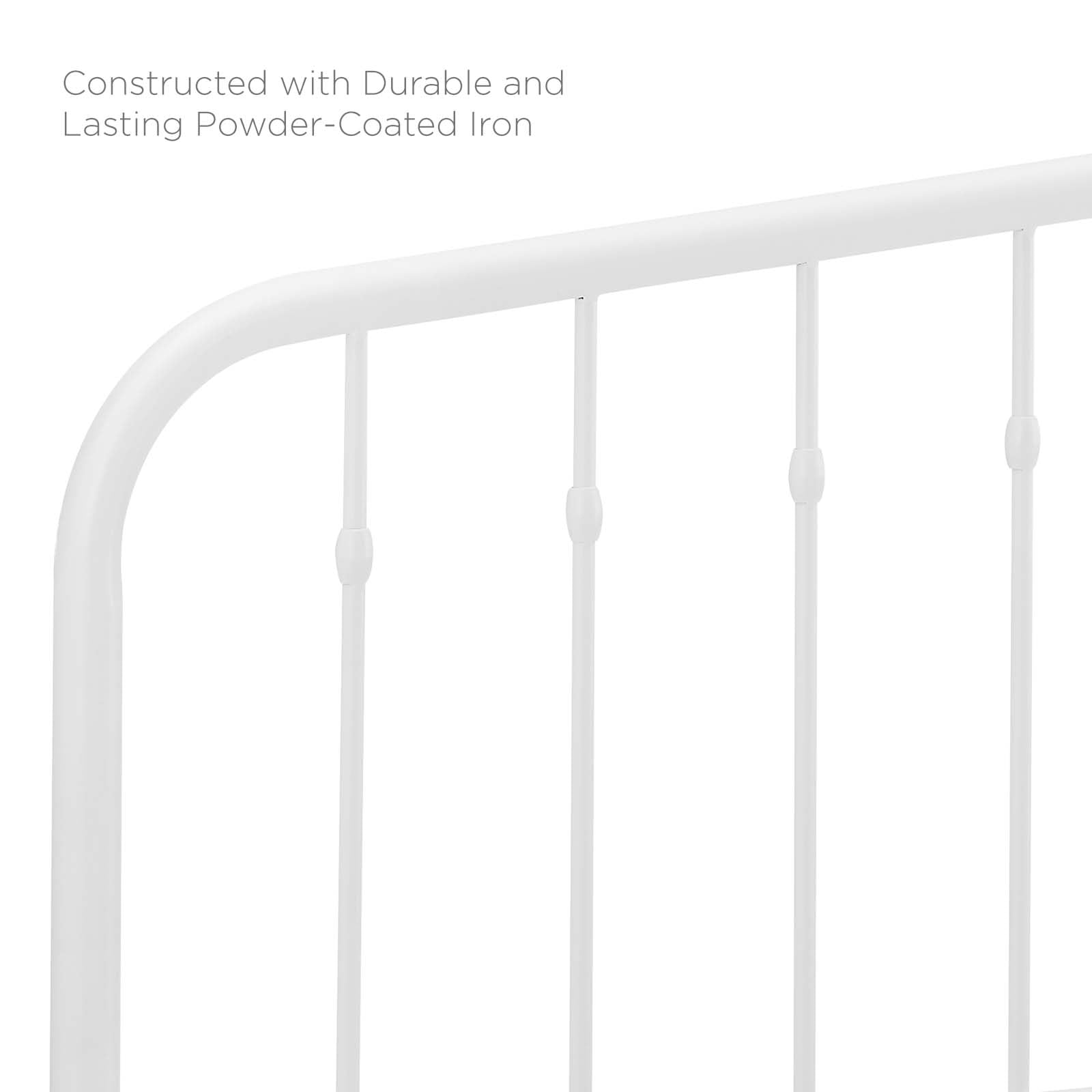 headboards | CasaFoyer Lennon Metal King Headboard | Modern Farmhouse Design | Durable Iron Construction | 7 Mounting Positions | Easy Assembly | White | casafoyer.myshopify.com
