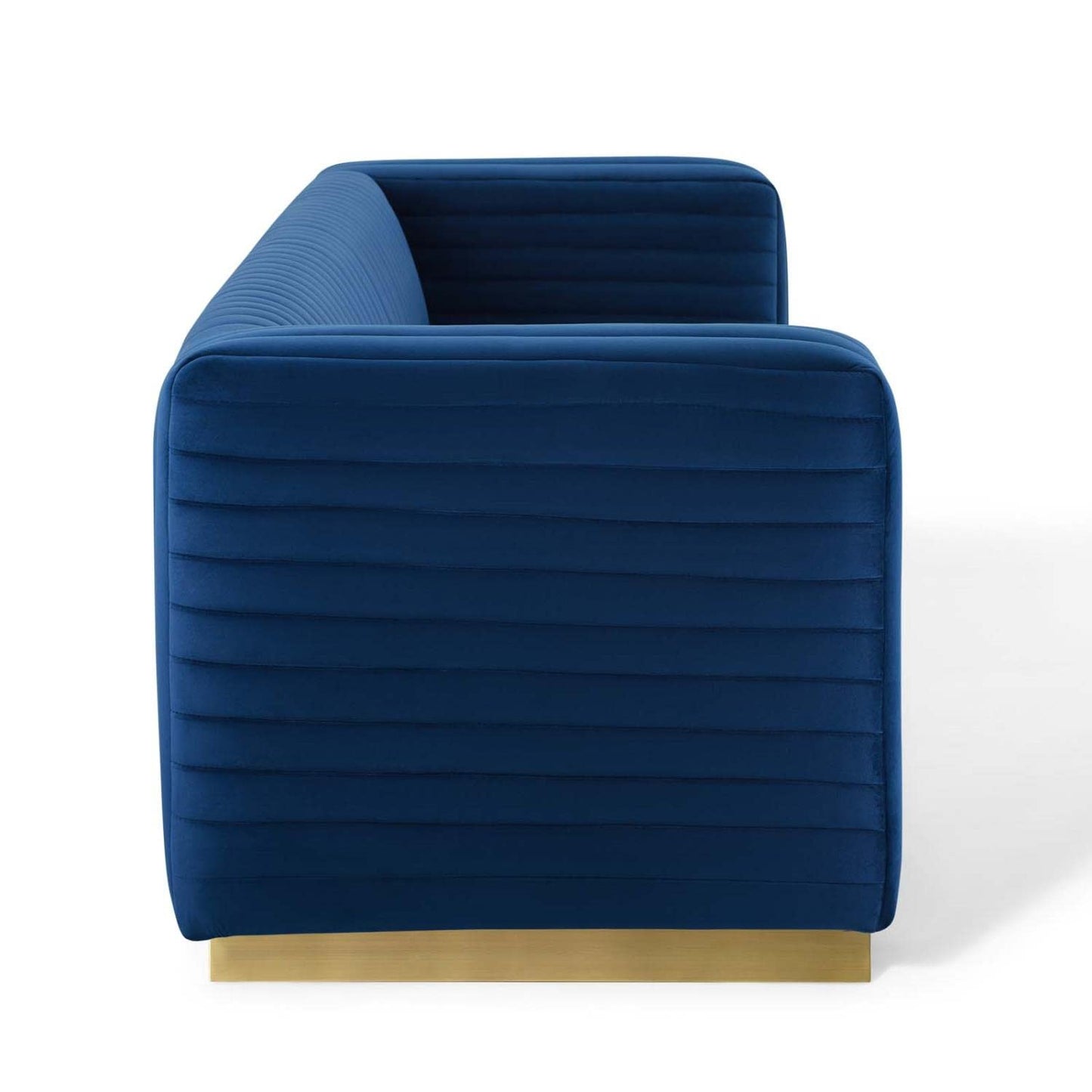 home office desk chairs | CasaFoyer Charisma Channel Tufted Performance Velvet Sofa | Vintage Glamour Design | Stain-Resistant Fabric | Luxurious Seating | Gold Stainless Steel Base | casafoyer.myshopify.com