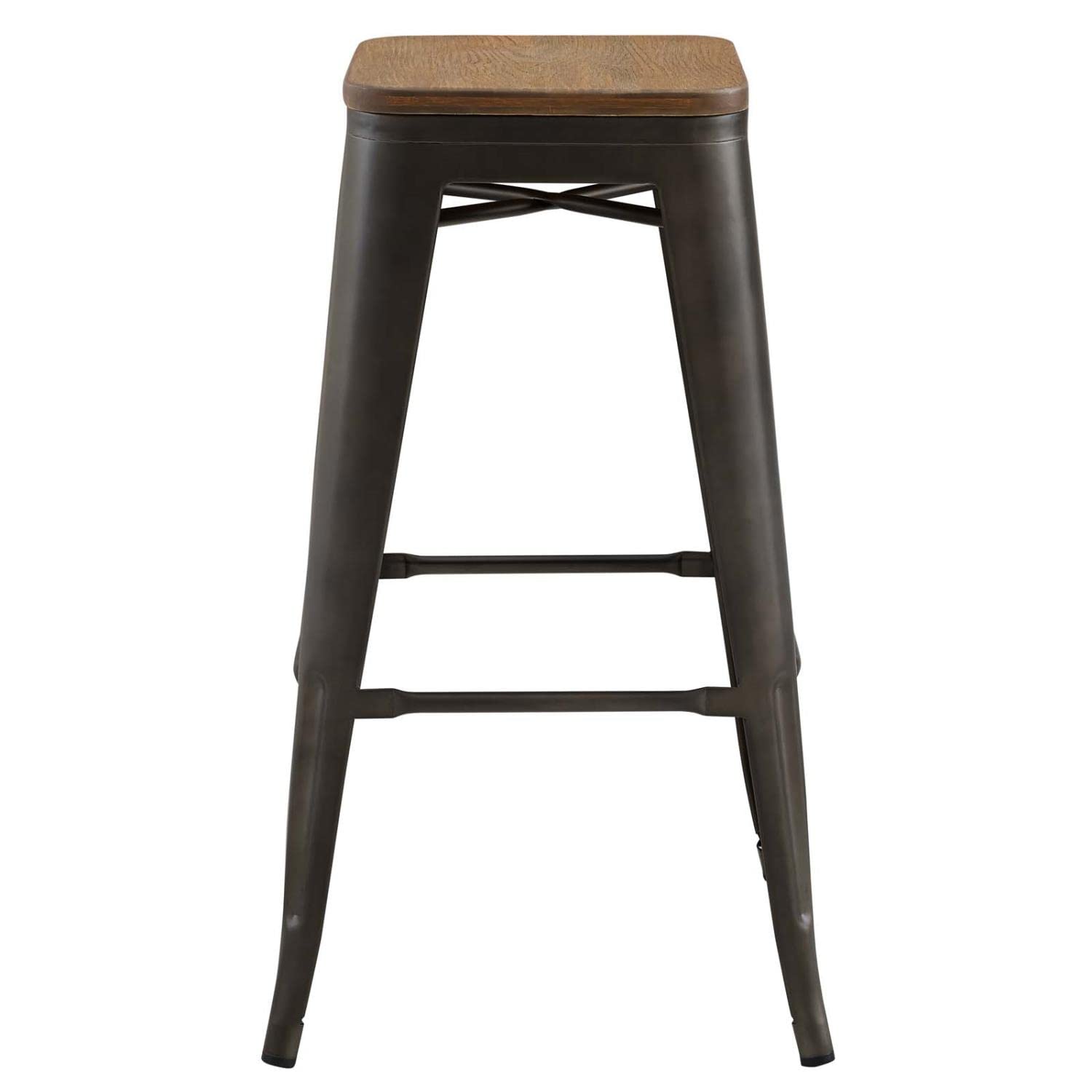 barstools | CasaFoyer Promenade Bamboo & Metal Bar Stool | Vintage Steel Finish | Industrial Modern Aesthetics | Exceptional Quality | Versatile & Eye-Catching | Includes 1 Stool | casafoyer.myshopify.com
