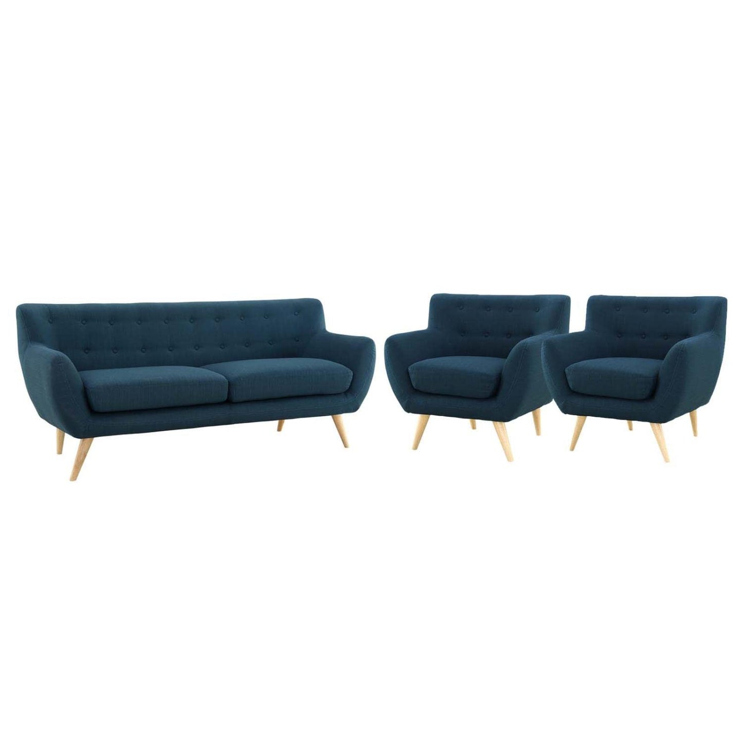 kitchen and dining room sets | CasaFoyer Stunning & Cozy Living Room Set | Plush Dual Cushion Design | Organic Shape | Mid-Century Aesthetics | Polyester Upholstery | Visually Striking | Remark 3 Piece Set | casafoyer.myshopify.com