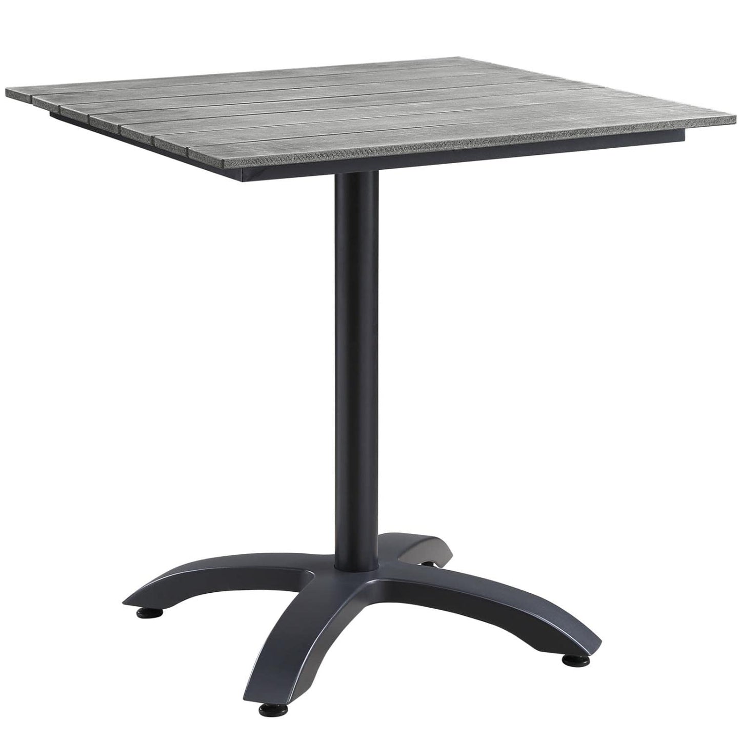 Dining Table | Maine Outdoor Patio Dining Table | Synthetic Wood Grain Plank Boards | Aluminum Frame | Sleek & Modern Design | Ideal for Contemporary Outdoor Dining | Includes 1 Table | casafoyer.myshopify.com