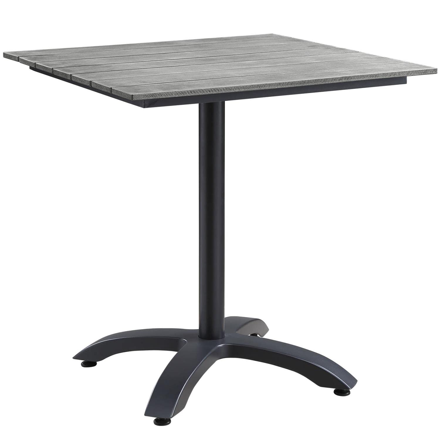 Dining Table | Maine Outdoor Patio Dining Table | Synthetic Wood Grain Plank Boards | Aluminum Frame | Sleek & Modern Design | Ideal for Contemporary Outdoor Dining | Includes 1 Table | casafoyer.myshopify.com
