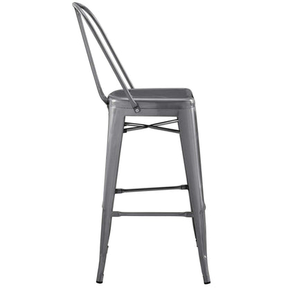 home office desk chairs | CasaFoyer Promenade Bar Stool | Vintage Powder Coated Steel | Industrial Modern Design | Breakfast Nook or Bar Area | casafoyer.myshopify.com