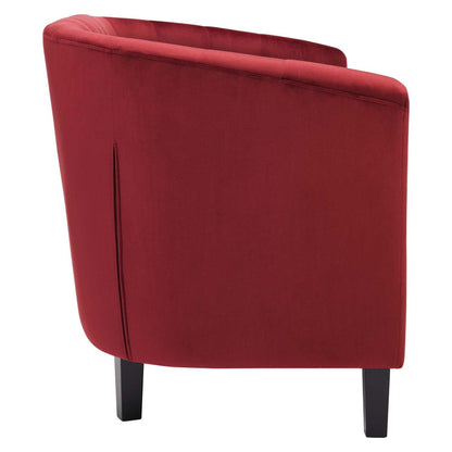 sofas | CasaFoyer Prospect Performance Velvet Loveseat | Luxury Chesterfield Design | Modern Twist | Button Tufting | Graceful Curves | Espresso Stained Wood Legs | Cozy Foam Padding | Stain-Resistant Velvet Upholstery | Maroon | casafoyer.myshopify.com