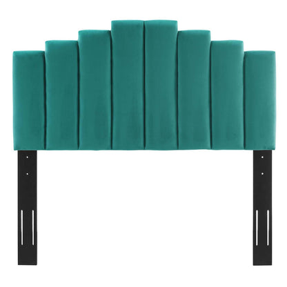 headboards | CasaFoyer Noelle Performance Velvet Full/Queen Headboard | Opulent Art Deco Style | Stain-Resistant Fabric | Adjustable Height | Cozy Foam Padding | casafoyer.myshopify.com