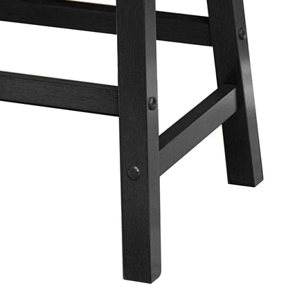 STOOL_SEATING | CasaFoyer  Wood Satori Saddle Seat Counter Stool | 24 Height | Black Finish | Durable Beech Wood | Stable & Stylish | Easy Assembly | 60-Day Replacement | casafoyer.myshopify.com