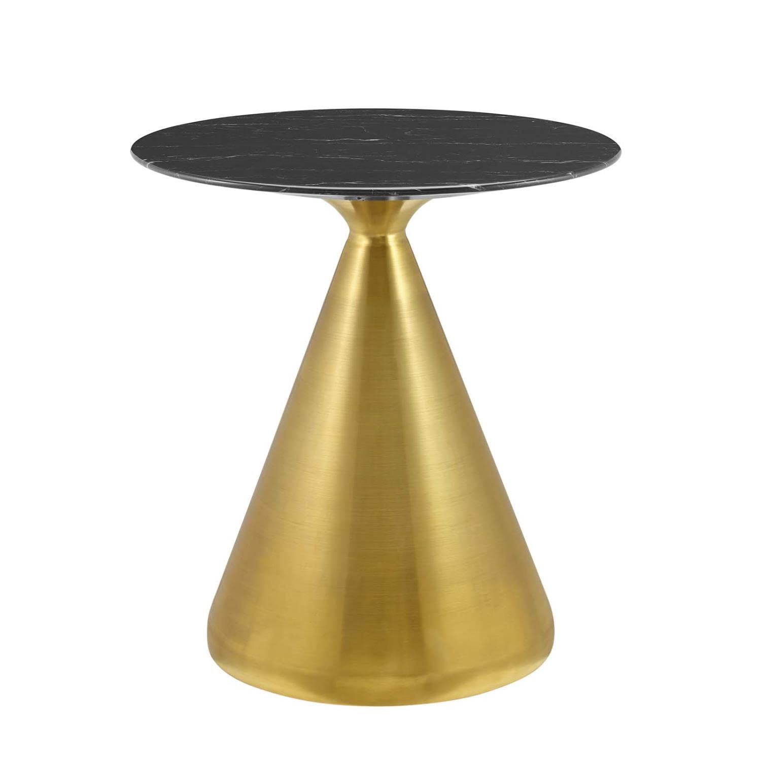 patio dining tables | CasaFoyer Tupelo 28 Dining Table | Modern Style | Elegant Organic Shape | Polished Gold Metal Base | Artificial Marble Top | Easy-to-Clean Finish | Non-Marking Ring | casafoyer.myshopify.com
