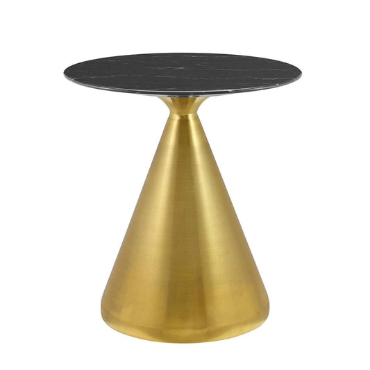 patio dining tables | CasaFoyer Tupelo 28 Dining Table | Modern Style | Elegant Organic Shape | Polished Gold Metal Base | Artificial Marble Top | Easy-to-Clean Finish | Non-Marking Ring | casafoyer.myshopify.com