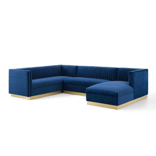 kitchen and dining room sets | CasaFoyer Sanguine Channel Tufted Performance Velvet Living Room Sectional Sofa Collection | Retro Modern Elegance | Stain-Resistant & Luxurious | Ultimate Comfort & Support | Gold Stainless Steel Base | 3 Piece Set | casafoyer.myshopify.com