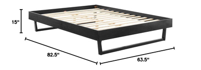 Bed | CasaFoyer Billie Queen Platform Bed Frame | Modern Style | Interchangeable Headboards | Durable Wood Construction | No Box Spring Needed | Easy Assembly | Black | casafoyer.myshopify.com