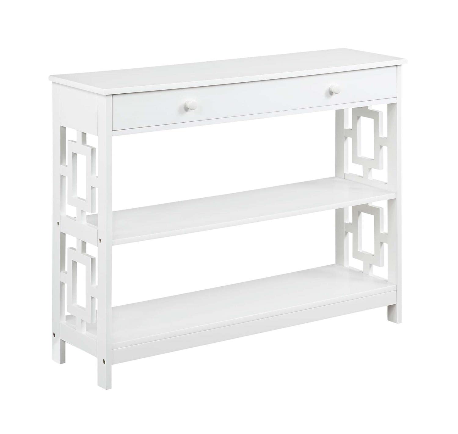 TABLE | Ergode Town Square 1 Drawer Console Table with Shelves | Versatile & Chic | Durable Particle Board | Multiple Finishes | Easy to Maintain | Stylish Addition to Any Room | casafoyer.myshopify.com