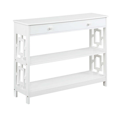 TABLE | Ergode Town Square 1 Drawer Console Table with Shelves | Versatile & Chic | Durable Particle Board | Multiple Finishes | Easy to Maintain | Stylish Addition to Any Room | casafoyer.myshopify.com